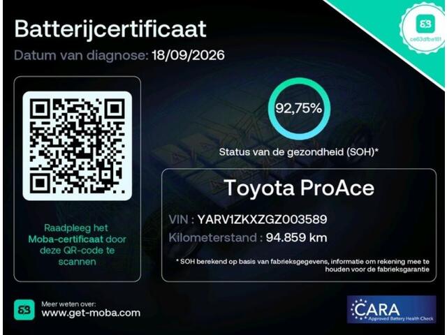 Toyota PROACE Electric Compact SOH 92% / 3Pers. / Pdc+Camera / Navigatie/ Airco / Cruise-ctr. / Apk 11-2027 – foto 3
