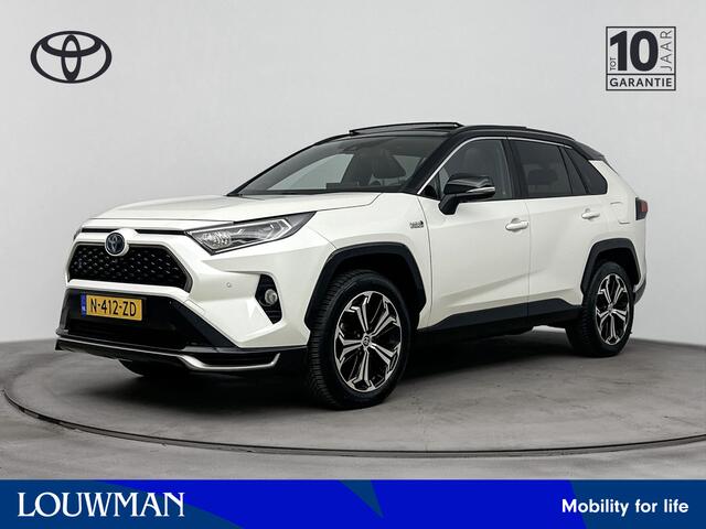 Toyota RAV4 2.5 Plug-in Hybrid AWD Bi-Tone Plus | BTW | Schuif/kantel panoramadak | JBL | 360 Camera + camera binnenspiegel | Stoelventilatie | stoel+stuurverwarming | Memory Seat | Dodehoek detectie | Navigatie | Apple CarPlay/Android Aut