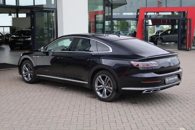 Volkswagen Arteon 1.4 TSI eHybrid R-Line Business+ camera side assist discover pro navigatie LED IQ Matrix ACC leder alcantara digital cockpit pro 4x stoelverwarming travel assist light assist draadloos carplay zwarte dakhemel keyless go spraak bediening draadloos laden
