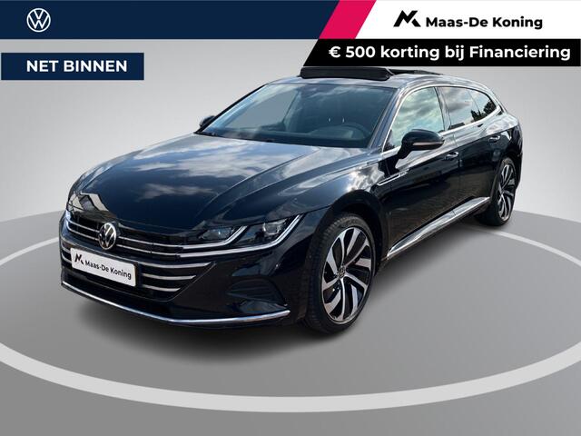 Volkswagen Arteon Shooting Brake 1.4TSIe Hybrid 160KW/218PK DSG R-Line Panoramadak · Leer · 360°Camera + Parkeersensoren · Stoelverwarming · Dodehoeksensor · Elektrische stoelverstelling ·