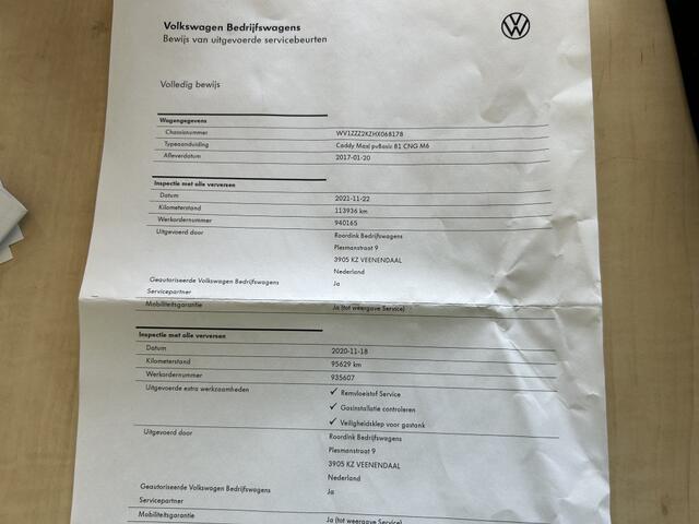 Volkswagen CADDY 1.4 TGI MAXI L2 CNG