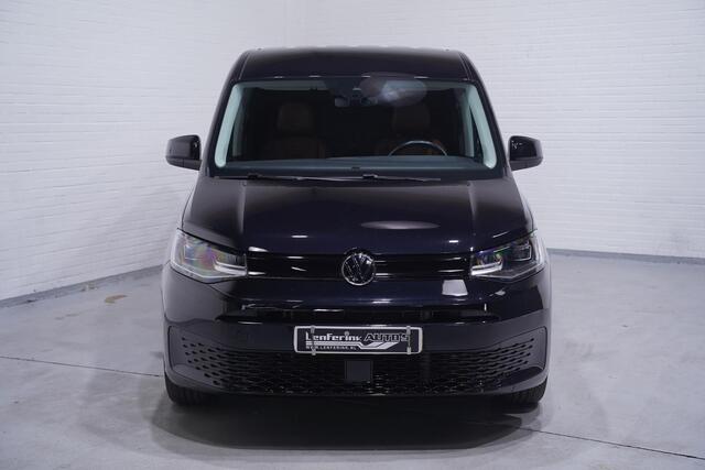 Volkswagen CADDY Cargo 2.0 TDI Exclusive L1 Bruin Leder, LED Koplampen Navi, Camera, Trekhaak, Sidebars Zwart, 2-Zits