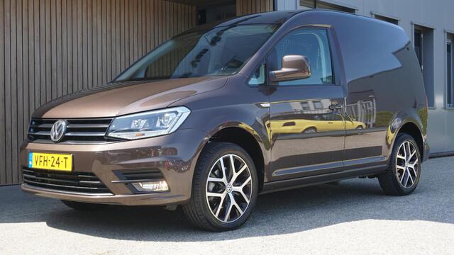 Volkswagen CADDY 2.0 TDI 75pk L1H1 Exclusive Edition LED/Xenon 17inch Trekhaak Navi Adaptive Cruise *NL auto* 53248km! *Chestnut Brown Metallic*