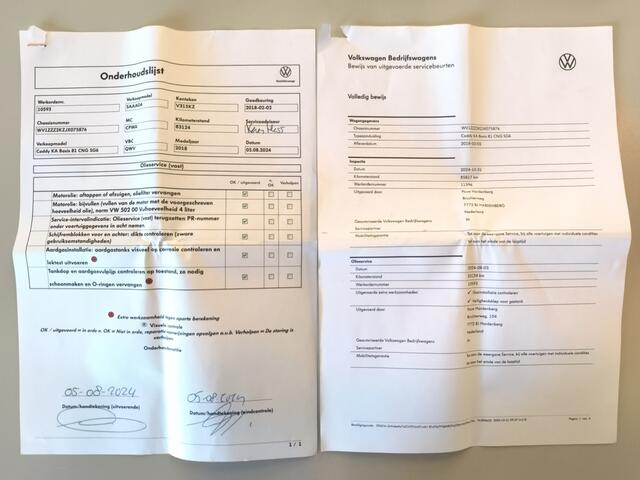 Volkswagen CADDY 1.4 TGI L1H1 EcoFuel Comfortline (111 PK) 2e-Eig. & Dealer-Onderh. BOVAG-Garantie. NL-Auto. Trekhaak, Cruisecontrol, Parkeersensoren, Bluetooth, Airco