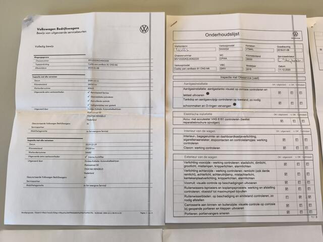 Volkswagen CADDY 1.4 TGI L1H1 EcoFuel Comfortline (111 PK) 2e-Eig. & Dealer-Onderh. BOVAG-Garantie. NL-Auto. Trekhaak, Cruisecontrol, Parkeersensoren, Bluetooth, Airco