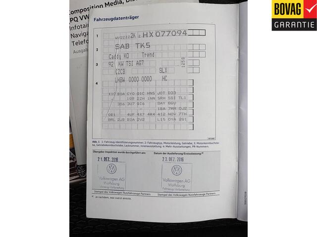 Volkswagen CADDY Combi 1.4 TSI Trendline BTW AUTO! 92kw DSG Life ( Camera, Trekhaak, ECC-Airco, Navigatie, Cruise Control) RIJKLAARPRIJS!