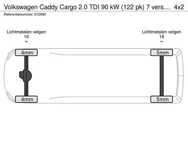 Volkswagen CADDY Cargo 2.0 TDI 90 kW (122 pk) 7 vers. DSG 1st Edition | Navigatie - en multimedia pakket | Trekhaak met afneembare kogel | Schuifdeur rechts elektrisch | Ergo Comfortstoel |