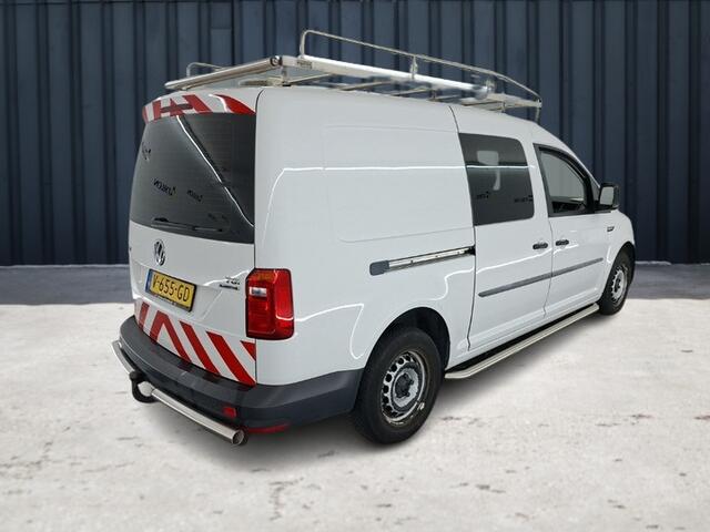 Volkswagen CADDY MAXI 1.4 TGI L2H1 EcoFuel Trendline (111 PK) 1e-Eig, & Dealer-Onderh. BOVAG-Garantie. NL-Auto. Leer, Trekhaak, Cruisecontrol, Bluetooth, Parkeersensoren, Airco