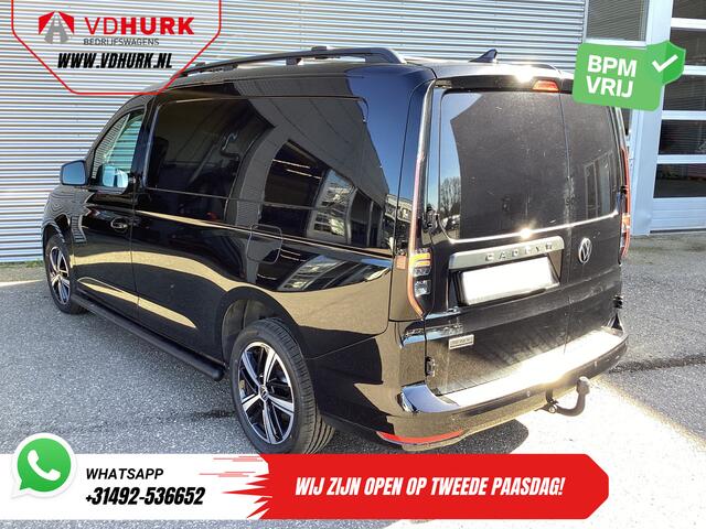 Volkswagen CADDY MAXI Cargo 2.0 TDI 125 pk DSG Aut. Black Edition LED/ Adapt.Cruise/ Standkachel/ Stoelverw./ Leder/ Carplay/ Navi/ LMV/ Sidebars/ Trekhaak/ Airco