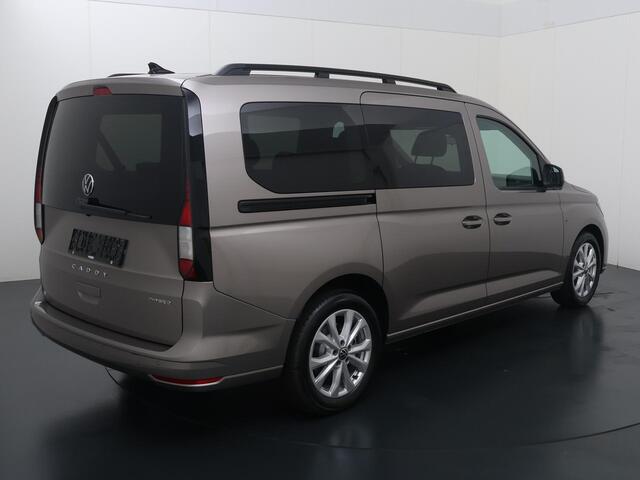 Volkswagen CADDY MAXI Kombi 1.5 TSI Hybride Life DSG 7-Persoons | 150 PK | Leverbaar in September | SoH 100% | Adaptive Cruise Control | Achteruitrijcamera | Climate control | Dodehoek detectie | Stoelverwarming |
