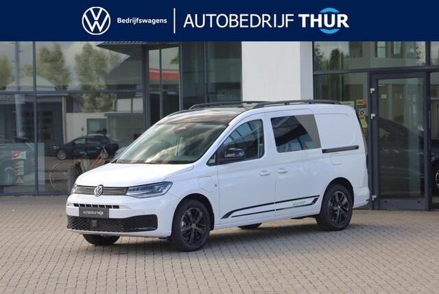 Volkswagen CADDY MAXI Cargo Flexible 1.5 TSI Flexible eHybrid Limited Edition 115PK / 85kW, Dodehoekdetectie (Side Assist), adaptieve cruise control (ACC), elektrisch verstel-, verwarm- en inklapbare buitenspiegels, achteruitrijcamera (Rear View), parkeersensoren voor en achter (PDC), trekhaak, navigatie, Apple Carplay & Android Auto, DAB+, verwarmbare voorstoelen, keyless start, 17" 'Vulcano' LMV, multifunctioneel lederen stuurwiel etc.