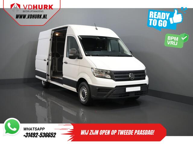 Volkswagen CRAFTER 35 2.0 TDI 140 pk DSG Aut. L3H3 BPM VRIJ! Betimmering/ LED/ Virtual Cockpit/ Camera/ Cruise/ Carplay/ Gev.Stoel