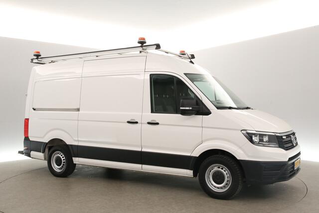 Volkswagen CRAFTER 35 2.0 TDI L3H3 177PK 3500KG Trekgew. Werkbus Airco Camera Carplay Cruise 3 Persoons Imperiaal Trekhaak