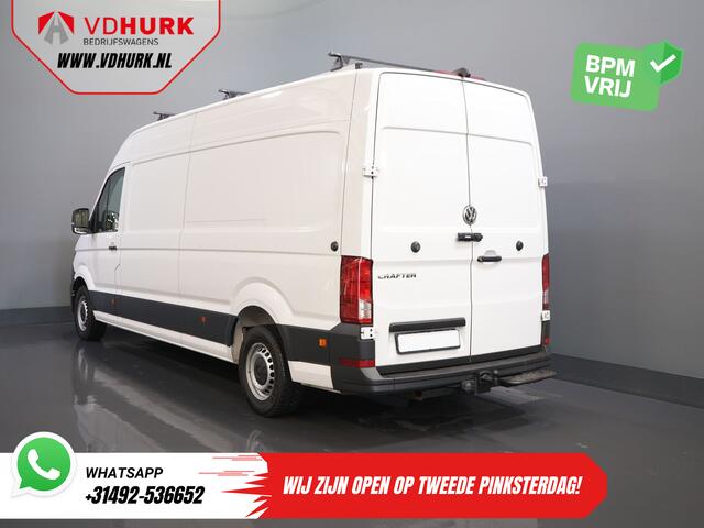 Volkswagen CRAFTER 35 2.0 TDI 180 pk L4H3 BPM VRIJ! RWD Tacho/ 270gr deuren/ 3.5T trekverm./ Navi/ Carplay/ Climate/ Camera/ Cruise/ Trekhaak