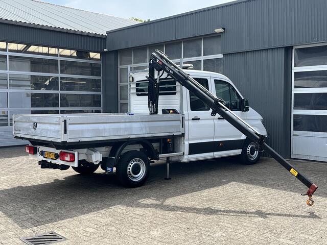 Volkswagen CRAFTER 35 2.0 TDI DC Openlaadbak Haib laadkraan Airco Cruise controle 6-Persoons Pick-up Euro 6 Ex gemeente Bpm vrij Werkverlichting Kraan Autolaadkraan Open laadbak Ex gemeinde