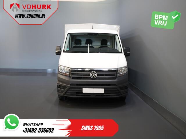 Volkswagen CRAFTER 35 2.0 TDI 180 pk DSG Aut. BPM VRIJ! 430x203 Open laadbak/ Schuifzeil/ Huif/ Climate/ Adapt. Cruise/ Camera/ Carplay