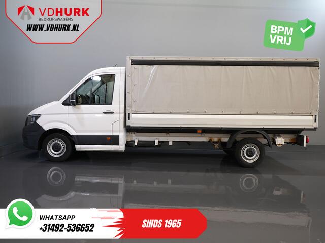 Volkswagen CRAFTER 35 2.0 TDI 180 pk DSG Aut. BPM VRIJ! 430x203 Open laadbak/ Schuifzeil/ Huif/ Climate/ Adapt. Cruise/ Camera/ Carplay