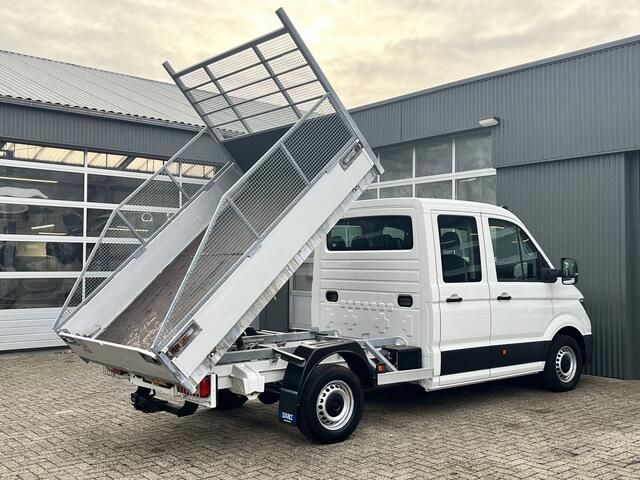 Volkswagen CRAFTER 35 2.0 TDI DC 140pk Kipper Openlaadbak Airco Cruise controle Trekhaak 3.000kg trekgewicht 6-Persoons Euro 6 Dubbele cabine Telefoonverbinding 1e eigenaar Open laadbak Pick-up p-up Bakwagen Kieper