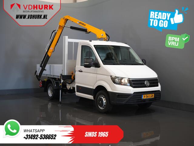 Volkswagen CRAFTER 50 165 pk Effer 352S Trekhaak/ Kraan/ Crane/ Kran/ Autokran/ PTO/ Open laadbak/ Dubbel Lucht