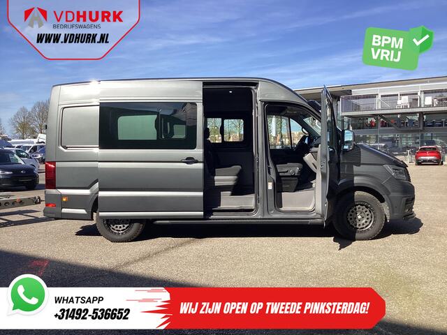 Volkswagen CRAFTER 2.0 TDI 180 pk DSG Aut. L3H3 DC Dubbel Cabine LED/ Adapt.Cruise/ Carplay/ Gev.Stoel/ Airco/ Navi/ Camera/ PDC/ 17"LMV/ Trekhaak