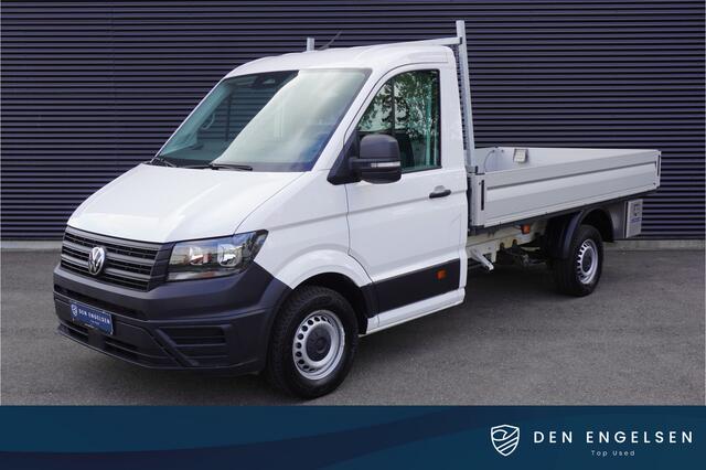 Volkswagen CRAFTER 163pk RWD Facelift Open laadbak 3500kg trekhaak Apple Carplay Cruise control 3-Zits Digitaal dashboard
