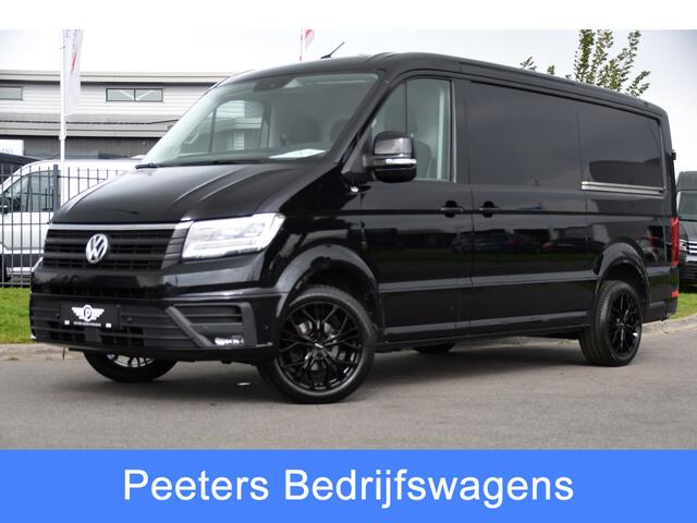 Volkswagen CRAFTER 2.0 TDI L3H2 Black Edition Adaptieve Cruise, Camera, Carplay, LED, 2 x Schuifdeur, 177pk, Automaat, Geveerde stoel, Massage Stoel, Trekhaak, Uniek!