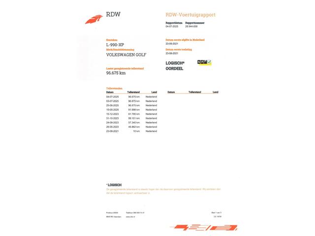 Volkswagen GOLF 1.0 TSI Life (111 PK) 1e-Eig. & keurig-Onderh. BOVAG-Garantie. NL-Auto.