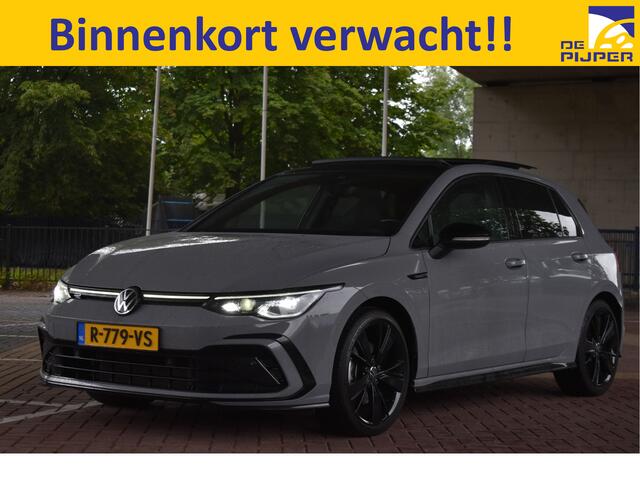 Volkswagen GOLF 2.0 TSI 191 PK 3x R-Line Nardo Grey Winter pakket | Zéér netjes | Open dak | Keyless | Sfeerverlichting | Carplay | Stoel- & stuurverwarming | DAB