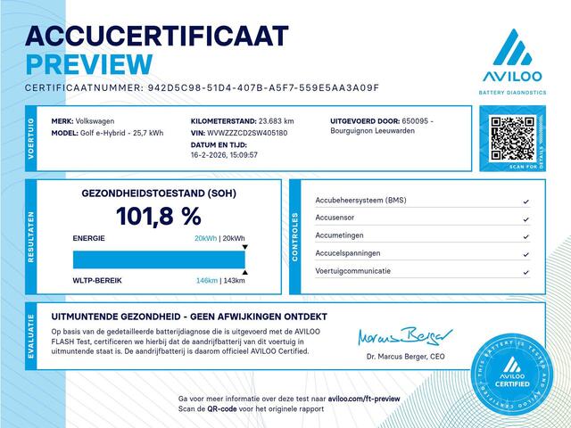 Volkswagen GOLF 1.5 TSi 272 Pk Automaat eHybrid GTE | Panoramadak | Matrix LED | Head-Up Display | Stoel- & Stuurverwarming | Stoel koeling | Camera | Draadloos Laden | Trekhaak | 23.682 Km!