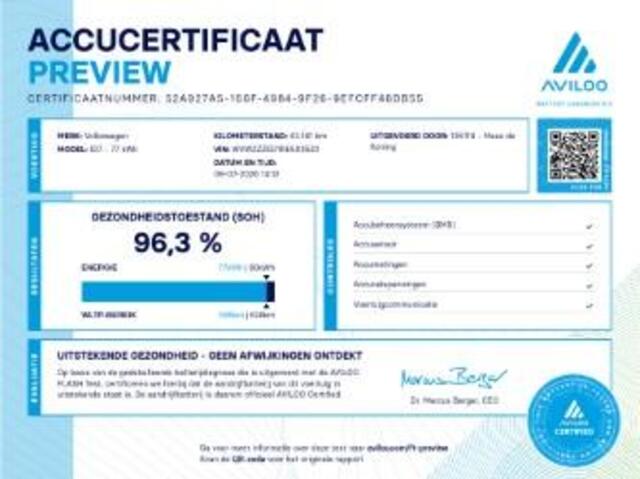Volkswagen ID ID.7 Pro Business 286pk 77 kWh · SOH 96,3% · Warmtepomp · 360 Camera · Elek. Voorstoelen · Head-Up · 19'' Inch ·