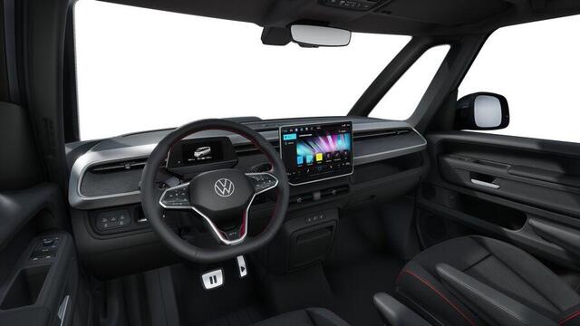 Volkswagen ID. Buzz Bedrijfswagens GTX 250 kW (340 pk) 4M Elektromotor 7pers | 7 zits pakket | Bekleding, 'ArtVelours' GTX Premium | Velgen 'Caracas', 21 inch lichtmetaal | Levering 2025 | Open & Close Pakket Plus |