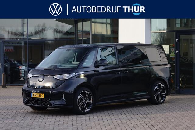 Volkswagen ID. Buzz GTX 86 kWh LWB 7p. 340PK / 250kW 4-motion, LED Matrix (IQ.Lights), warmtepomp, design pakket plus (panoramadak), assistance pakket plus (alarm, keyless start & entry, dodehoekdetectie (side assist), cruise control adaptief (acc) met Stop&Go en stuurhulp, 