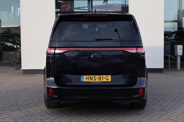 Volkswagen ID. Buzz GTX 86 kWh LWB 7p. 340PK / 250kW 4-motion, LED Matrix (IQ.Lights), warmtepomp, design pakket plus (panoramadak), assistance pakket plus (alarm, keyless start & entry, dodehoekdetectie (side assist), cruise control adaptief (acc) met Stop&Go en stuurhulp, 