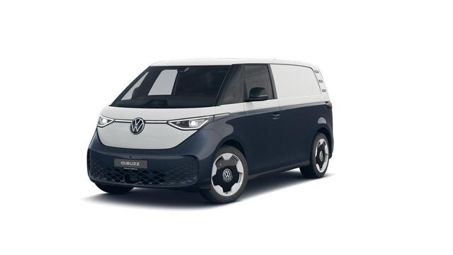 Volkswagen ID. Buzz Cargo Bedrijfswagens Anniversary Edition 4M 340 pk 250 kW elektromotor | Achteruitrijcamera (Rear View) inclusief 360 graden camera (Area View) | Assistance Pakket Plus | Digitale radio-ontvangst (DAB+) | Navigatie 'Discover Pro' | Anniversary Edition |