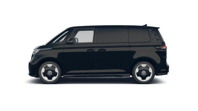 Volkswagen ID. Buzz Cargo Bedrijfswagens Anniversary Edition Elektromotor 250 kW (340 pk) | Schuifdeur links | Open en close pakket | DAB+ | Achteruitrijcamera | Achterdeuren | Velgen 'Stockton', 20 inch lichtmetaal |
