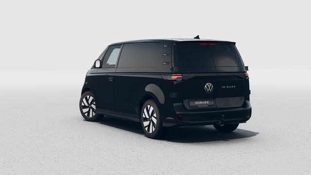 Volkswagen ID. Buzz Cargo Bedrijfswagens Bulli edition 210 kW (286 pk) Elektromotor | Multimedia pakket plus | 360 graden camera | Open & Close pakket | Verwarmbaar stuurwiel | Verlichte strip tussen koplampen inclusief verlichte handgrepen |