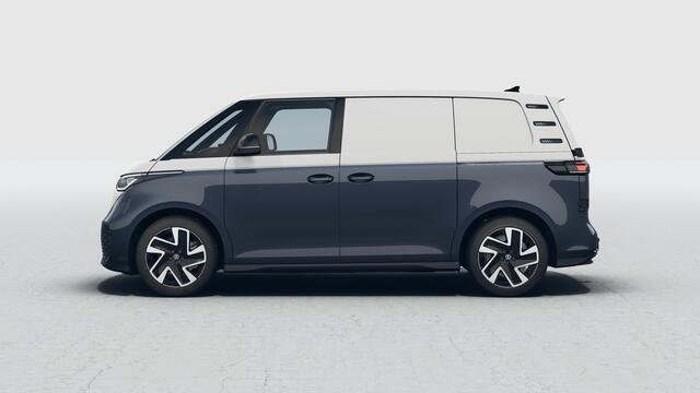 Volkswagen ID. Buzz Cargo Bulli Edition Elektromotor 210 kW (286 pk) 2988 mm Trekhaak elektrisch uitklapbaar | Stoelverwarming | 20" lm velgen Solna | Schuifdeur links en rechts | Diefstalarm | Achterdeuren