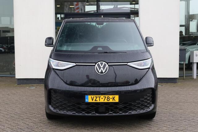 Volkswagen ID. Buzz Cargo 77 kWh 2 x schuifdeur trekhaak wegklapbaar led matrix multimedia pakket plus stuurwielverwarming multifunctioneel met leder voorstoelen verwarmbaar voorruit verwarmbaar bindrails laadruimte laadvloer park assist achterdeuren 20" Solna velgen 2 x voorstoel