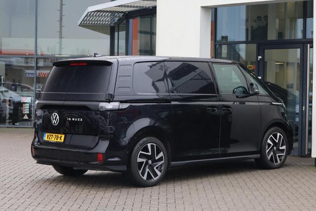 Volkswagen ID. Buzz Cargo 77 kWh 2 x schuifdeur trekhaak wegklapbaar led matrix multimedia pakket plus stuurwielverwarming multifunctioneel met leder voorstoelen verwarmbaar voorruit verwarmbaar bindrails laadruimte laadvloer park assist achterdeuren 20" Solna velgen 2 x voorstoel