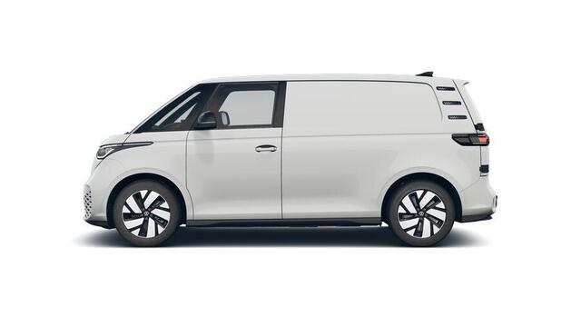 Volkswagen ID. Buzz Cargo Bulli Limited Edition 286pk 79 kWh | Camera | Achterdeuren | Trekhaak | Alarm | Verwarmd stuur | 2x stoel met armleggers | Bindrails in laadruimte | > Netto-ACTIE-Prijs; bij koop of lease via HK / excl. kosten rijklaarmaken <