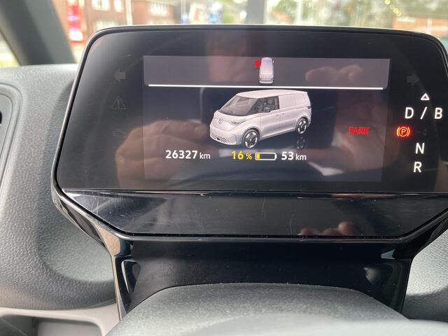 Volkswagen ID. Buzz Cargo 77 kWh achterdeuren, 1 eigenaar, adaptieve cruise controle, CarPlay, betonplex, 3 mits cabine, lm velgen