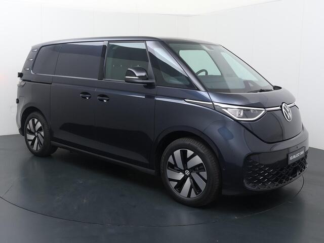 Volkswagen ID. Buzz Cargo Bedrijfswagens Bulli Edition Elektromotor 210 kW (286 pk) 2988 mm | Alarm klasse 3 | Climate control | 19 inch 'Tilburg' velgen | 360° camera | Stuurwiel verwarmd | Trekhaak elektrisch | Multimedia pakket plus | Parkeer pakket | Assistentiepakket | LED pakket | Zijwandbekleding | Schuifdeur links + rechts |