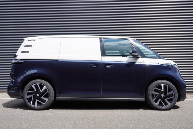 Volkswagen ID. Buzz Cargo ID. Buzz Cargo 340 pk 4-Motion, Bulli Limited Edition, Achteruitrijcamera, Comfortstoelen met armleuning, Navigatie, Achterdeuren zonder ruit, Trekhaak, Warmtepomp