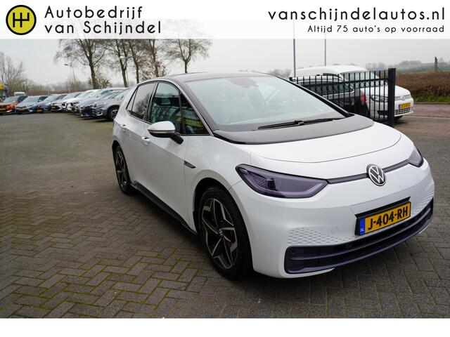 Volkswagen ID.3 FIRST PLUS 58KWH OKT 2020 ORIGINEEL NEDERLANDS AFN.TREKHAAK CAMERA STOEL+STUURVERWARMING ANDROID/APPLECARPLAY NAVI 19INCH ADAPTIEVE CRUISE CLIMA PDC V+A ENZ...
