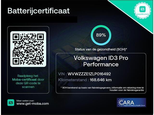 Volkswagen ID.3 First Plus 58 kWh ACCU 89%! BIJNA 2021 . STUUR & STOEL VERWARMING . PARKEERSENSOREN VOOR/ACHTER .
