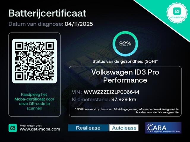 Volkswagen ID.3 Pro Performance Plus 1e eigenaar 204 Pk 58 kWh climat control adaptive cruise Car Play Navigatie