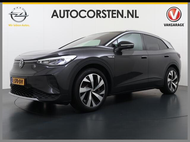 Volkswagen ID.4 204pk 1st 77kWh Trekhaak Leer/Alcantara Adap.Cruise Camera Warmtepomp Apple Carplay Android Navi Ecc Pdc-a+v Lmv 20" Stoelverwarming Led Bordherkenning Voor-Klimatisering Semi-Autopilot Elektrisch-Wegklapbare Trekhaak App-Connect E-sound Front-Assist Or