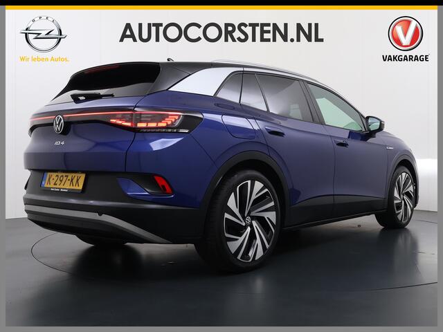 Volkswagen ID.4 Max Pro 1ST 77kWh W-pomp Trekhaak Panodak Camera 21" PDC-a+v Matrix-LED-a+v Adap.Cruise Navi Ergo-Active Stoelen Memory Dynamisch onderstel Stoelverwarming Lmv Elek.Achterklep Privacy Glas Voorruitverwarming Wifi SOH 87% 1e Eigenaar Origineel Nederlandse 