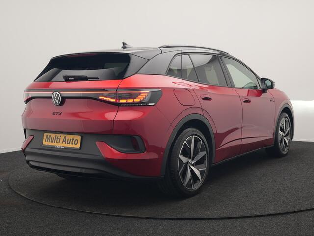 Volkswagen ID.4 GTX 4Motion 77 kWh 299pk Dealer O.H. | Adaptive Cruise | Head Up | 360 Camera | Alcantara Sportstoelen Massage & Memory | IQ Light | Sfeerverlichting | Keyless | Blis | Apple Carplay | Stuur Verwarmd | Navigatie | DAB |