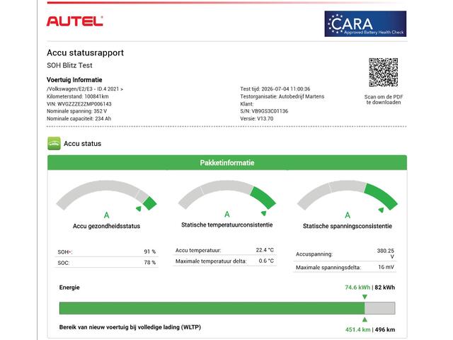Volkswagen ID.4 First 204pk 77 kWh SOH 91% Camera Navigatie